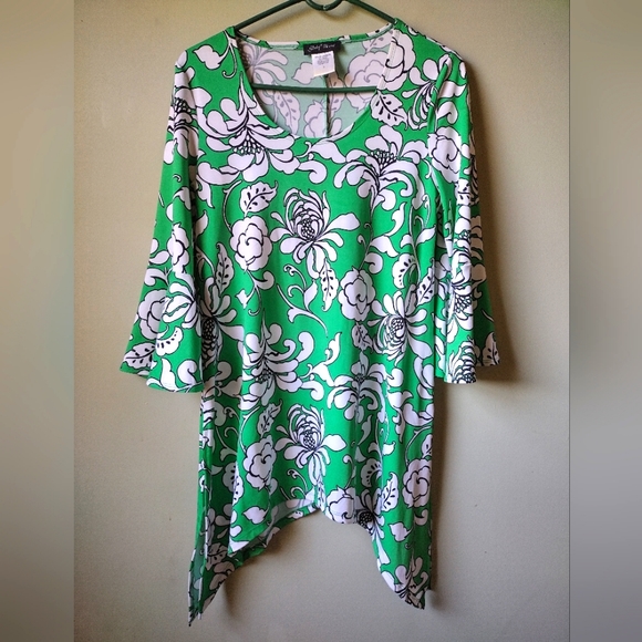 Tunique Femme Slinky Brand Studio Taille L - Noire, Manches Courtes, En Polyester, Occasion En Excellent état